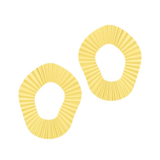 Kolczyki pozłacane viralowe koło falowane