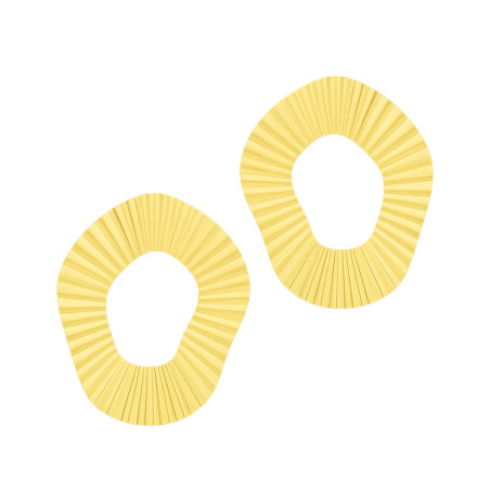 Kolczyki pozłacane viralowe koło falowane