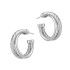 Kolczyki srebrne podwójne półkółka