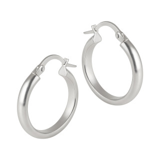 Kolczyki srebrne kółka rurka półpłaska