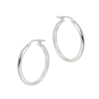 Kolczyki srebrne kółka półpłaskie