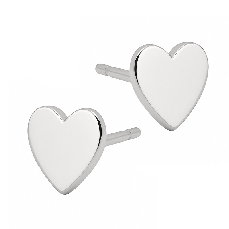 Kolczyki srebrne z sercem