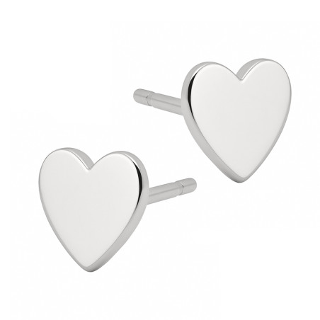 Kolczyki srebrne z sercem