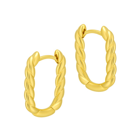 Kolczyki pozłacane viralowe kółka kwadratowe