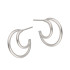 Kolczyki srebrne podwójne półkółko
