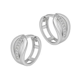 Kolczyki srebrne pazurki z cyrkoniami