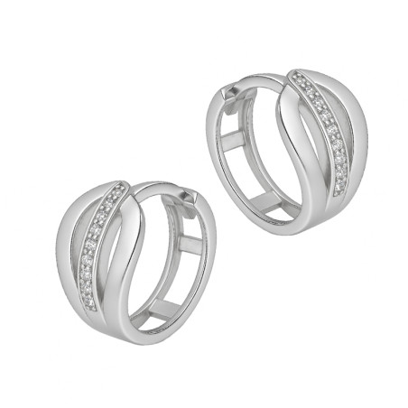 Kolczyki srebrne pazurki z cyrkoniami