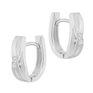 Kolczyki srebrne ażurowe pasy z cyrkoniami