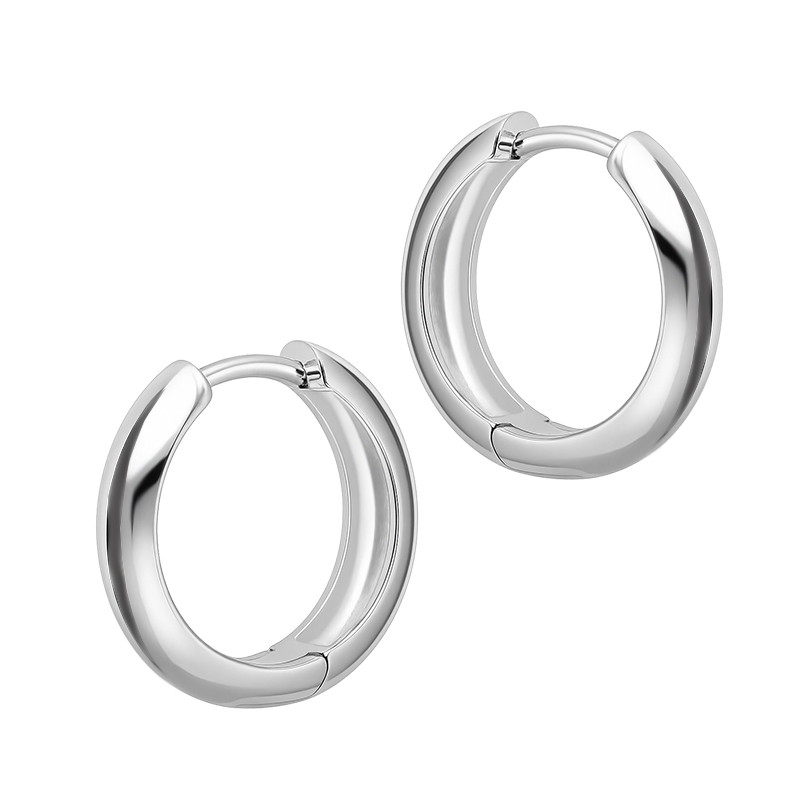 Kolczyki srebrne blaszki kółka