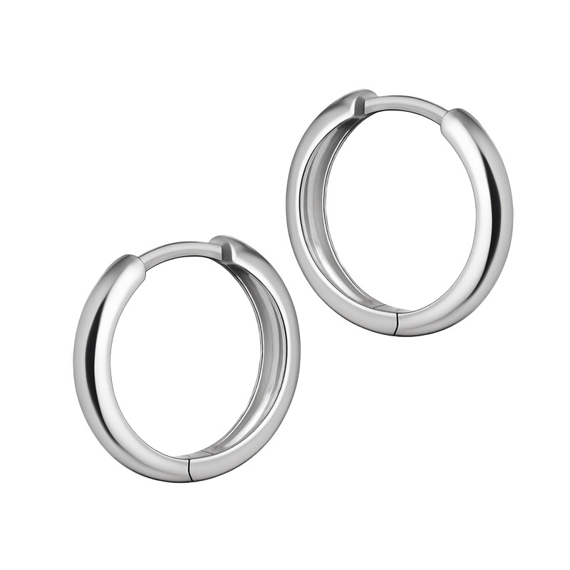 Kolczyki srebrne gładkie kółka