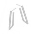 Kolczyki srebrne kreska z białymi cyrkoniami