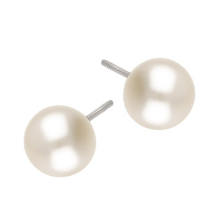 Kolczyki srebrne sztyfty z naturalną perłą