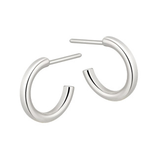 Kolczyki srebrne półkółka 8 mm