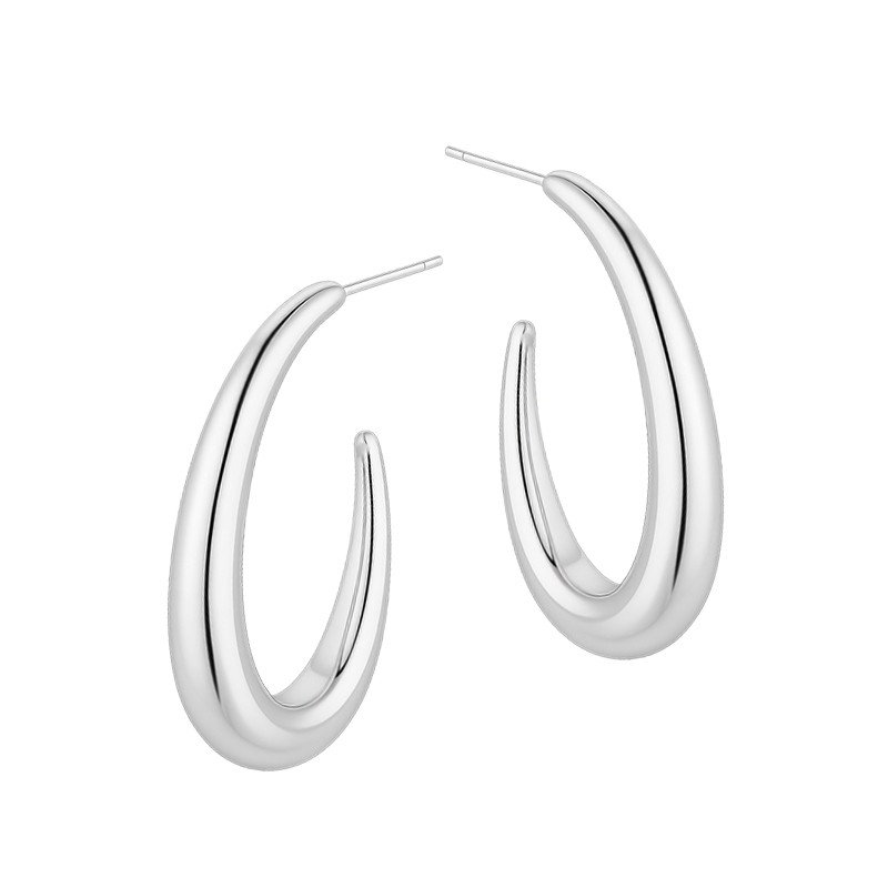 Kolczyki srebrne otwarty owal