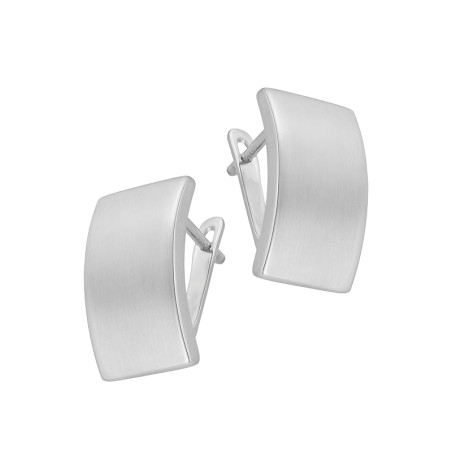 Kolczyki blaszki prostokątne gładkie srebro próby 925