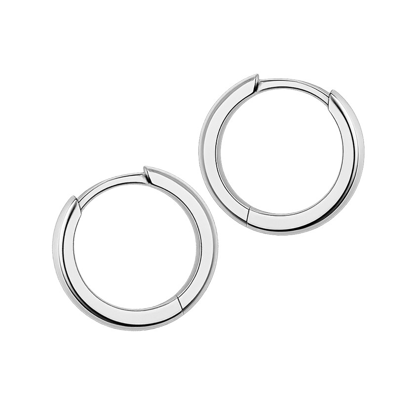 Kolczyki srebrne gładkie kółka