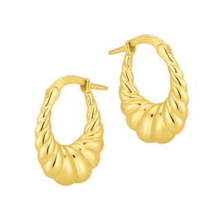 Kolczyki pozłacane viralowe skręcane owale