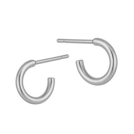 Kolczyki srebrne półkółka 6 mm