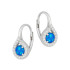 Kolczyki srebrne niebieski opal w kropli