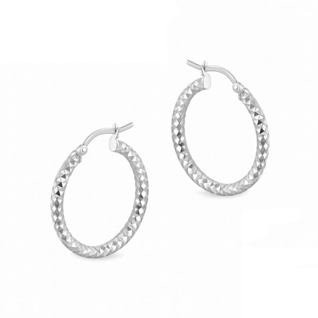 Kolczyki srebrne grawerowane kółka