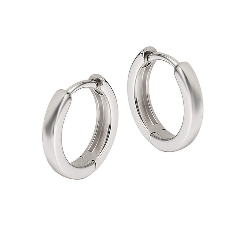 Kolczyki srebrne kółka blaszki