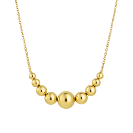 Naszyjnik pozłacany z gładkimi kulkami