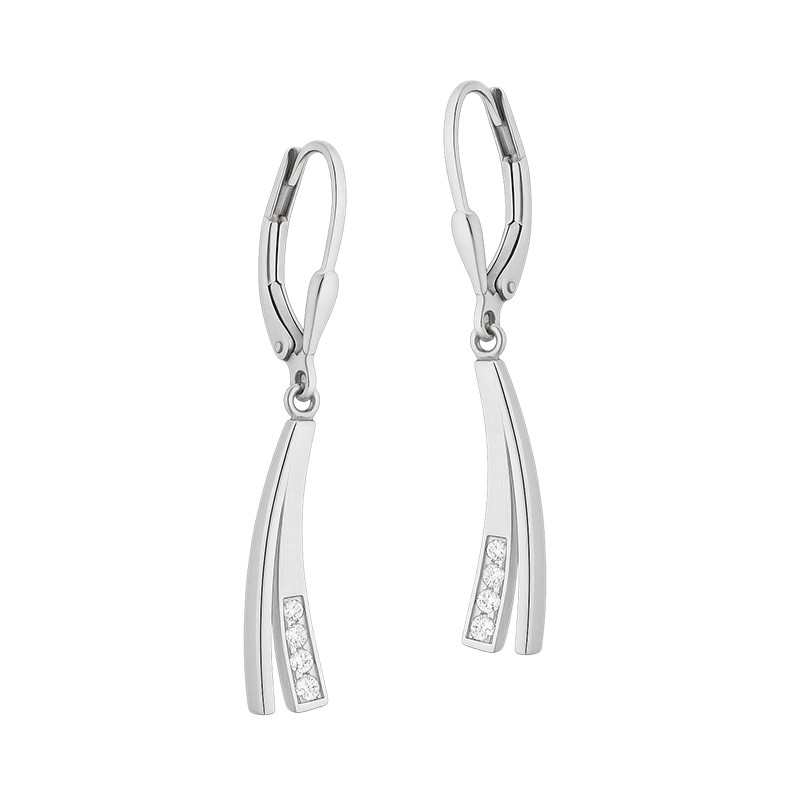 Kolczyki srebrne z dwoma pałkami