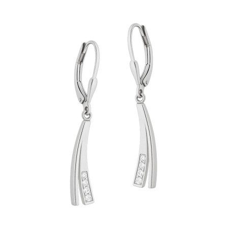 Kolczyki srebrne z dwoma pałkami