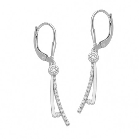 Kolczyki srebrne z dwoma pałkami