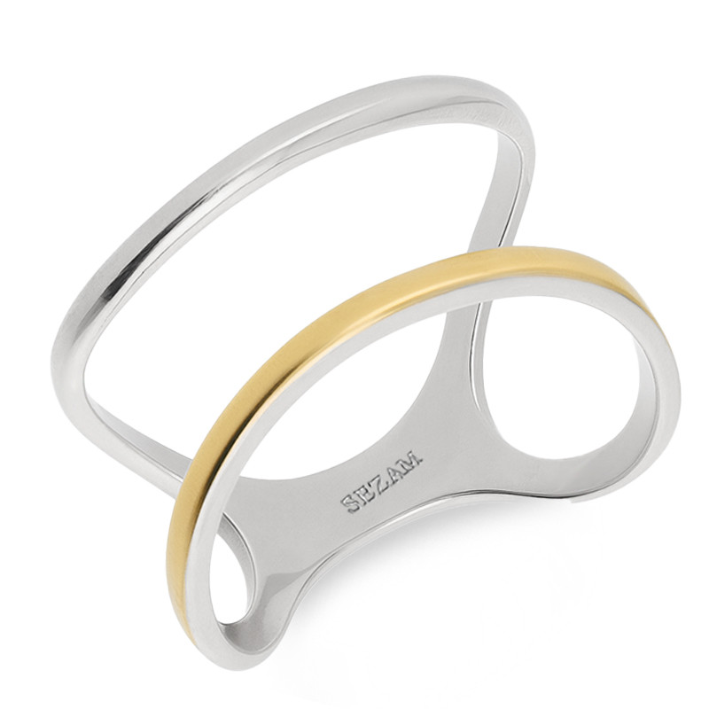 Pierścionek srebrny szeroki