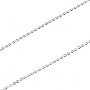 Łańcuszek srebrny rolo rodowany 2 mm z regulacją