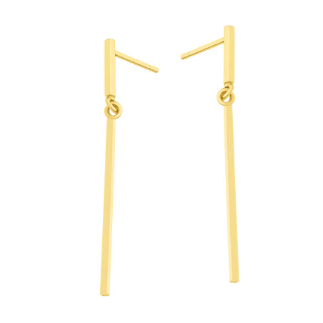 Kolczyki srebrne pozłacane z pałkami