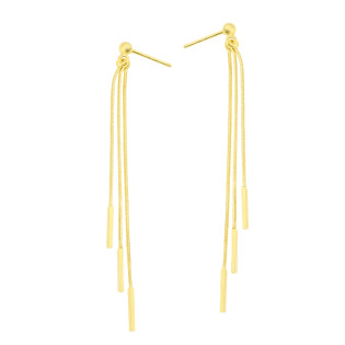 Kolczyki pozłacane wiszące linki z pałkami