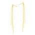 Kolczyki pozłacane wiszące linki z pałkami