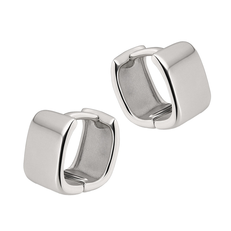 Kolczyki srebrne kwadratowe kółka