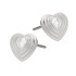 Kolczyki srebrne serce nakładane z cyrkonią
