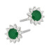 Kolczyki srebrne Markiza kwiatek ze Szmaragdami