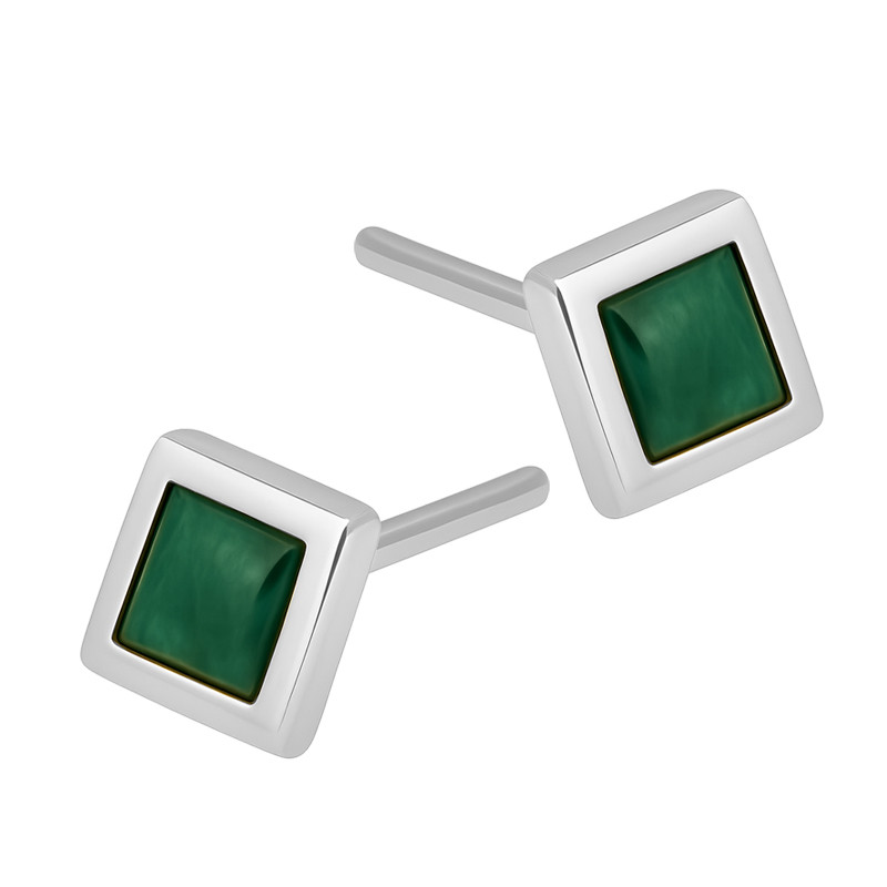 Kolczyki srebrne z natulanymi Chryzokolami