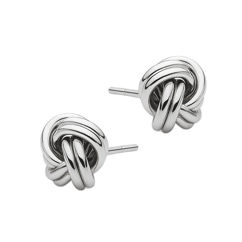 Kolczyki srebrne motek