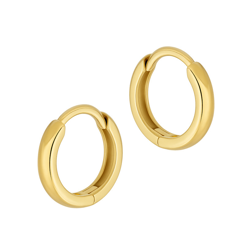 Kolczyki pozłacane gładkie kółka