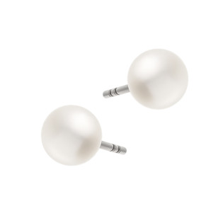 Kolczyki srebrne sztyfty z naturalną perłą