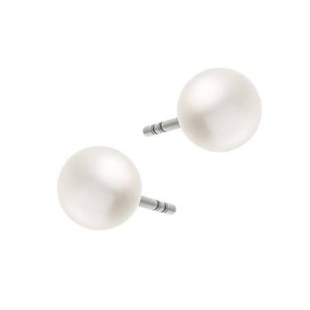 Kolczyki srebrne sztyfty z naturalną perłą