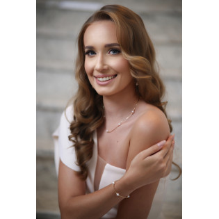 Kolczyki pozłacane wiszące z perłami