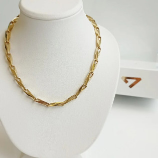 Łańcuszek złoty fantazja łuski