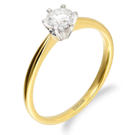 Pierścionek zaręczynowy z diamentem laboratoryjnym 0,71 ct