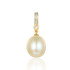 Zawieszka złota z naturalną perłą i diamentami 0,03 ct