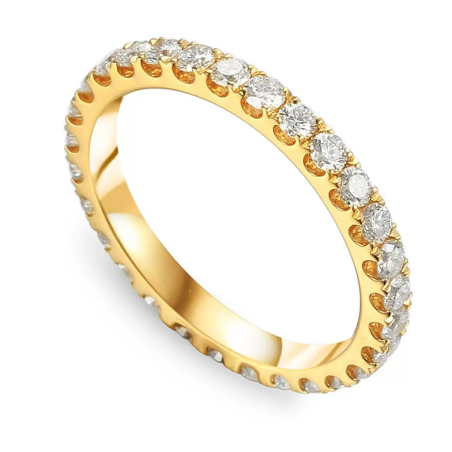 Pierścionek złoty typu Rings a diamentami laboratoryjnymi 0,96 ct