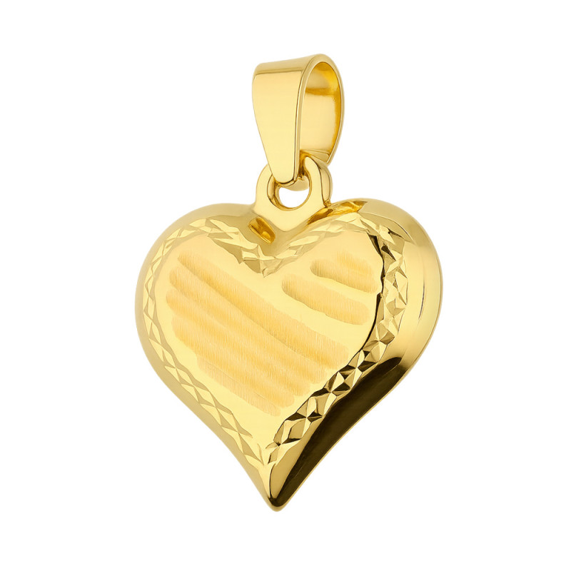 Serduszko złote grawerowane dmuchane