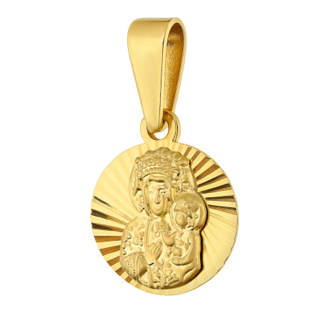 Medalik złoty Częstochowska w kole próba 585