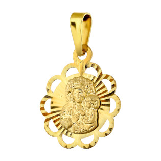 Medalik złoty Częstochowska w kole próba 585